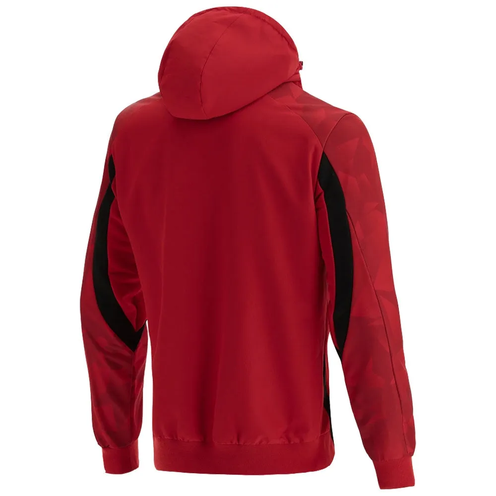 2021-2022 Wales Full Zip Hooded Sweatshirt (Red)