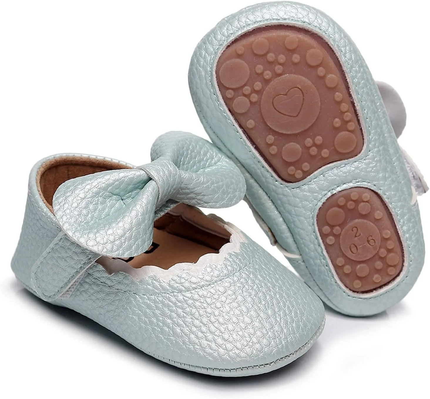 Baby Slip on Shoes Infant Girls Single Shoes Ruffles Bowknot First Walkers Shoes Toddler Sandals Size 5 Toddler Wide