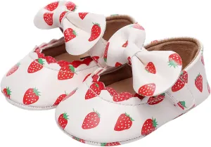 Baby Slip on Shoes Infant Girls Single Shoes Ruffles Bowknot First Walkers Shoes Toddler Sandals Size 5 Toddler Wide