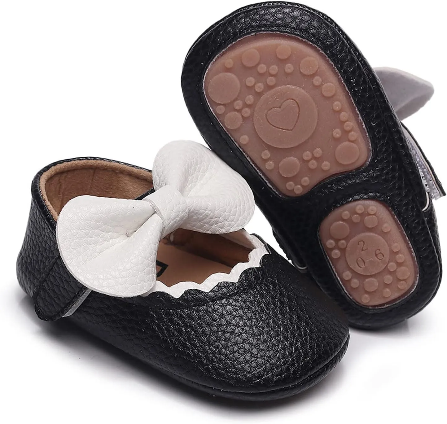 Baby Slip on Shoes Infant Girls Single Shoes Ruffles Bowknot First Walkers Shoes Toddler Sandals Size 5 Toddler Wide