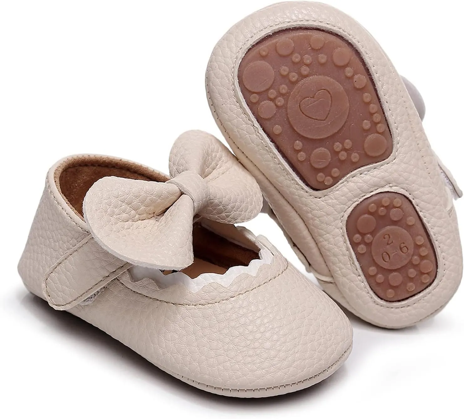 Baby Slip on Shoes Infant Girls Single Shoes Ruffles Bowknot First Walkers Shoes Toddler Sandals Size 5 Toddler Wide