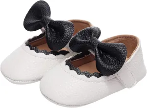 Baby Slip on Shoes Infant Girls Single Shoes Ruffles Bowknot First Walkers Shoes Toddler Sandals Size 5 Toddler Wide