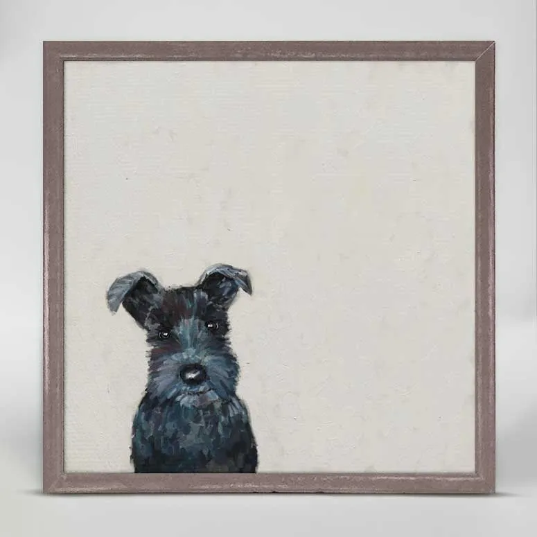 Best Friend - Black Schnauzer Mini Framed Canvas