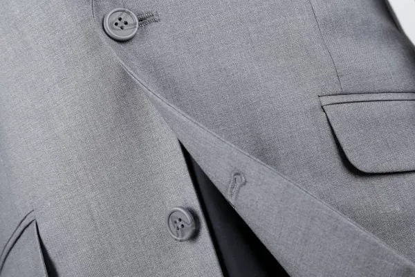 BUILD YOUR PACKAGE: Light Grey Slim Fit Suit (Package Includes 2 Pc Suit, Shirt, Necktie or Bow Tie & Matching Pocket Square)