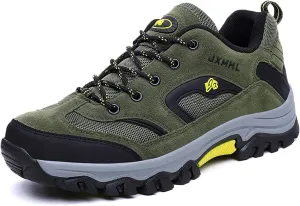 hongrenamz Mens Walking Lightweight Breathable Low Rise Hiking Trekking Waterproof Trainers