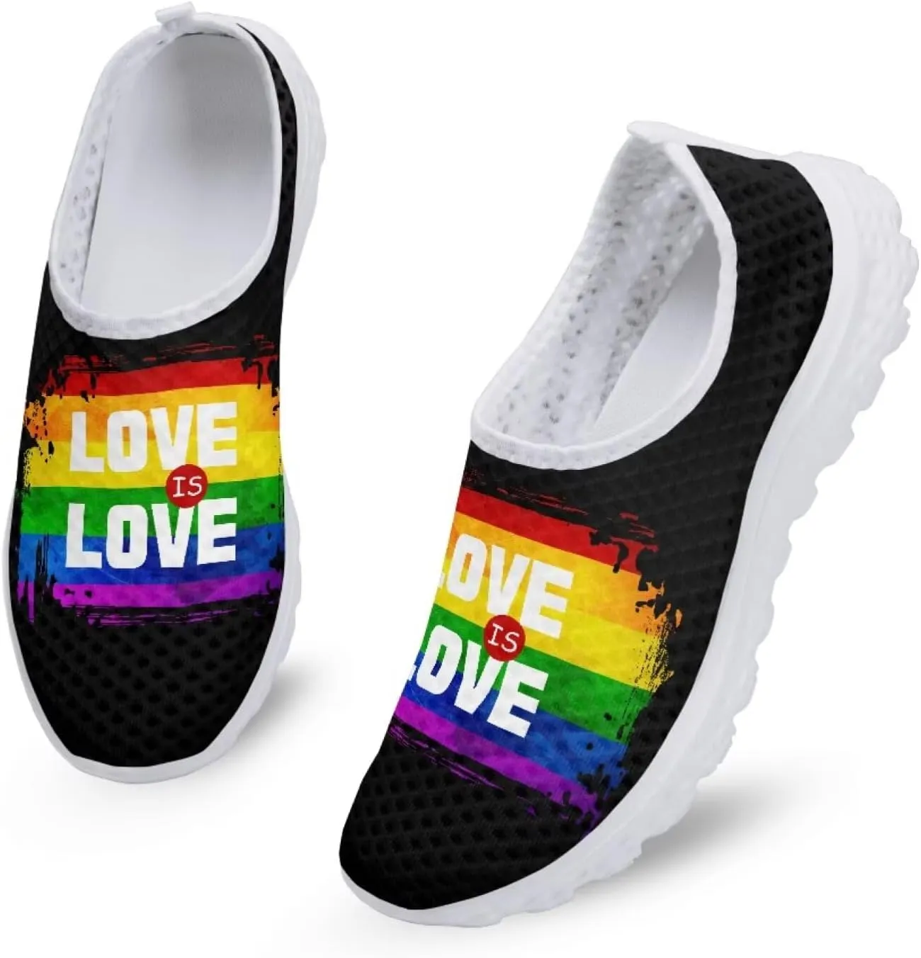 Jeiento LGBT Shoes Fashion Sneakers Running Comfortable Sports Walking Tennis Shoes Gifts for Girls Women