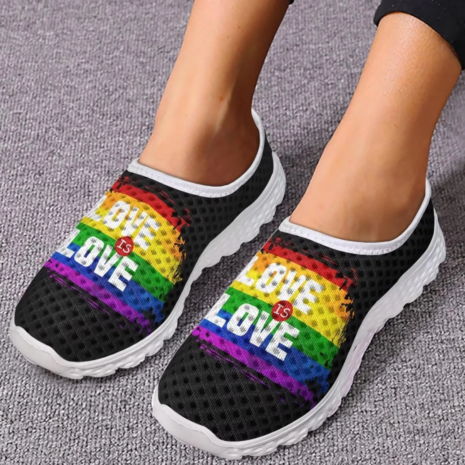 Jeiento LGBT Shoes Fashion Sneakers Running Comfortable Sports Walking Tennis Shoes Gifts for Girls Women