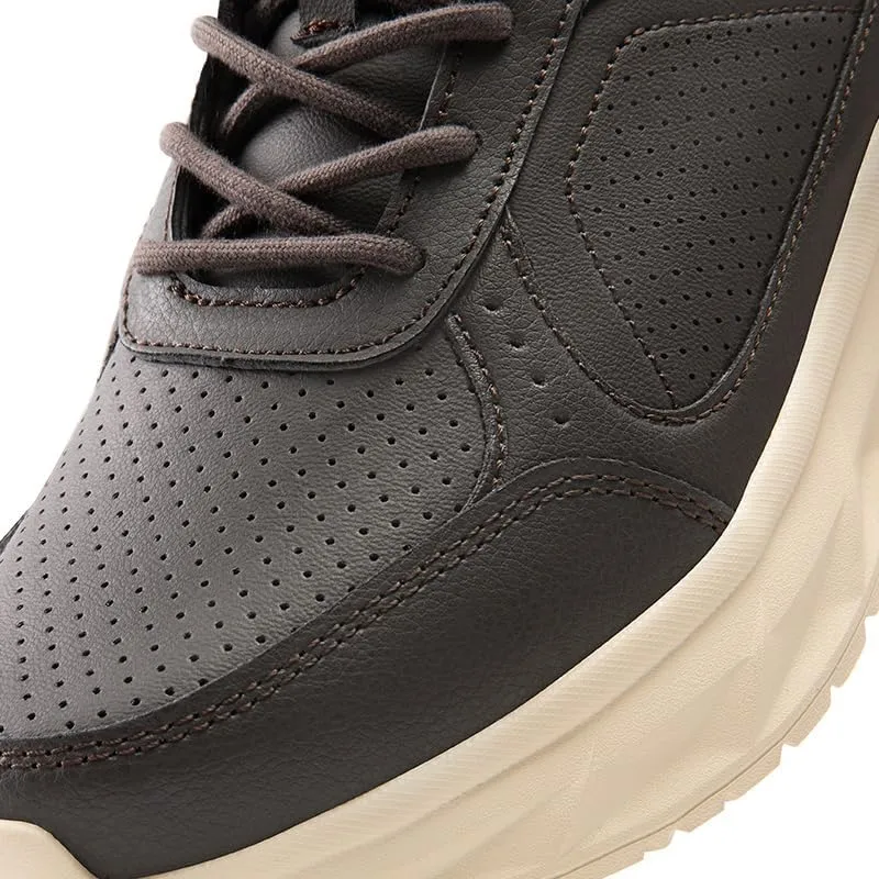 Men's Comfortable Leather Walking Shoes Running Tennis Athletic Gym Workout Cross Training Sneakers