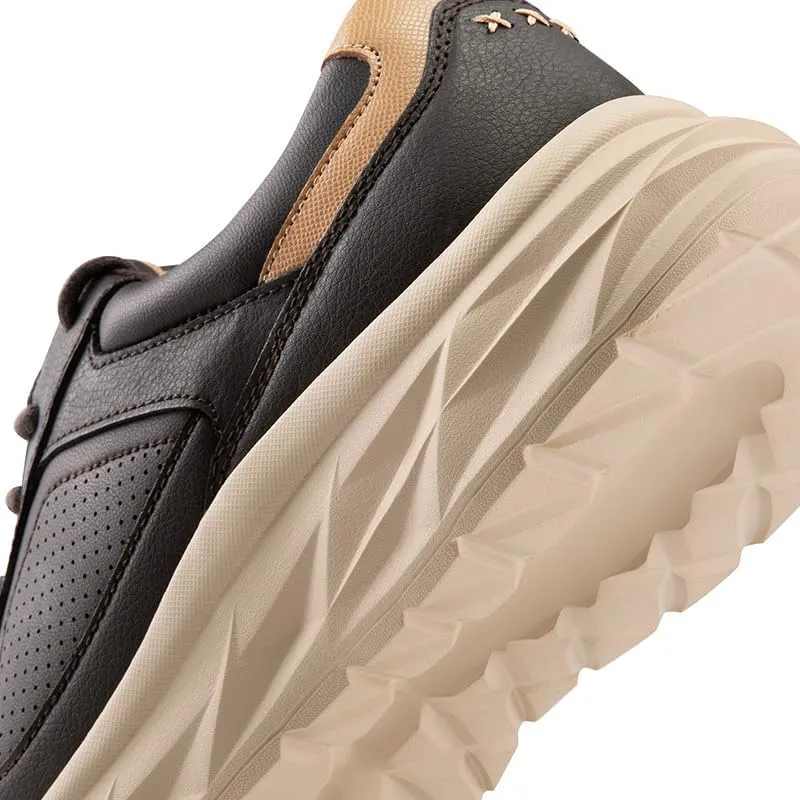 Men's Comfortable Leather Walking Shoes Running Tennis Athletic Gym Workout Cross Training Sneakers