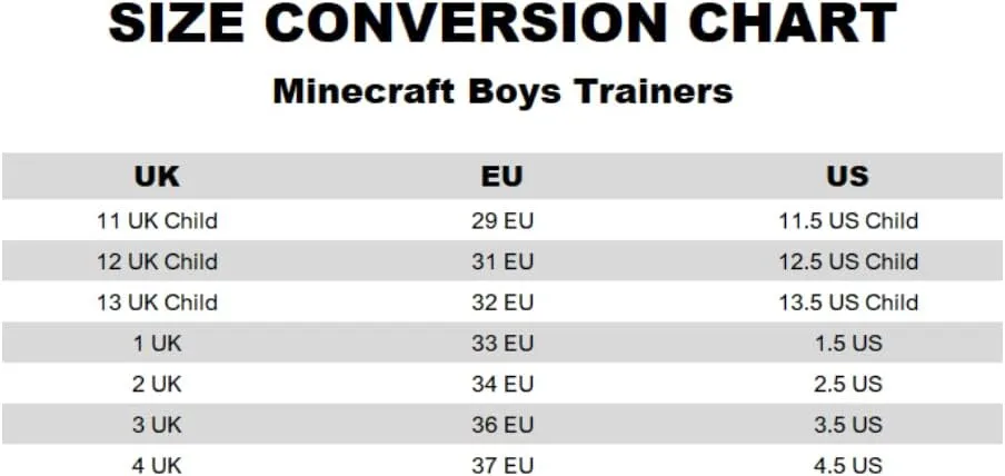 Minecraft Creeper Boys Trainers in White, Green & Black | Hook and Loop Closure Casual Footwear Blocks Design