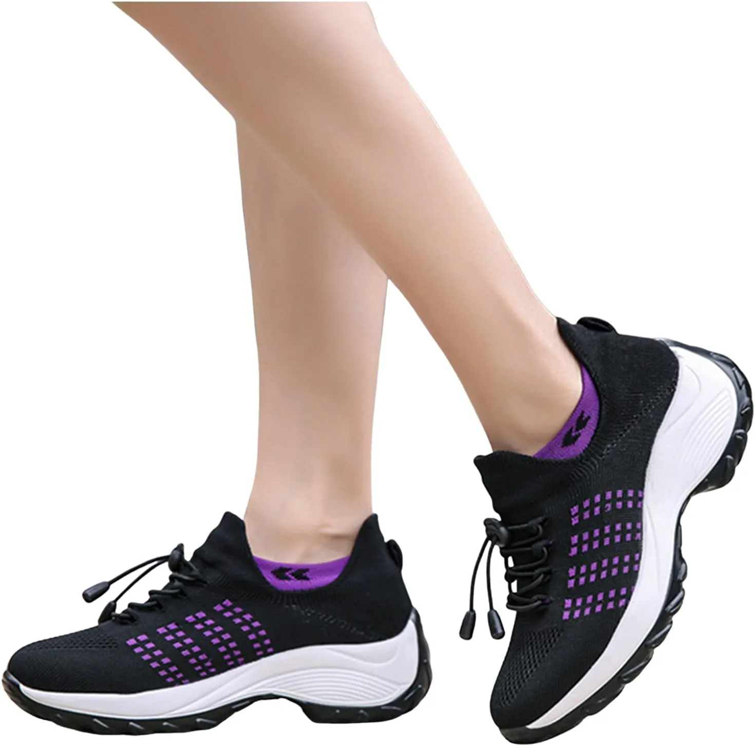 Orthopedic Shoes for Women Sneakers Breathable Walking Shoes Slip on Trainers Lightweight Casual Athletic Thick Bottom