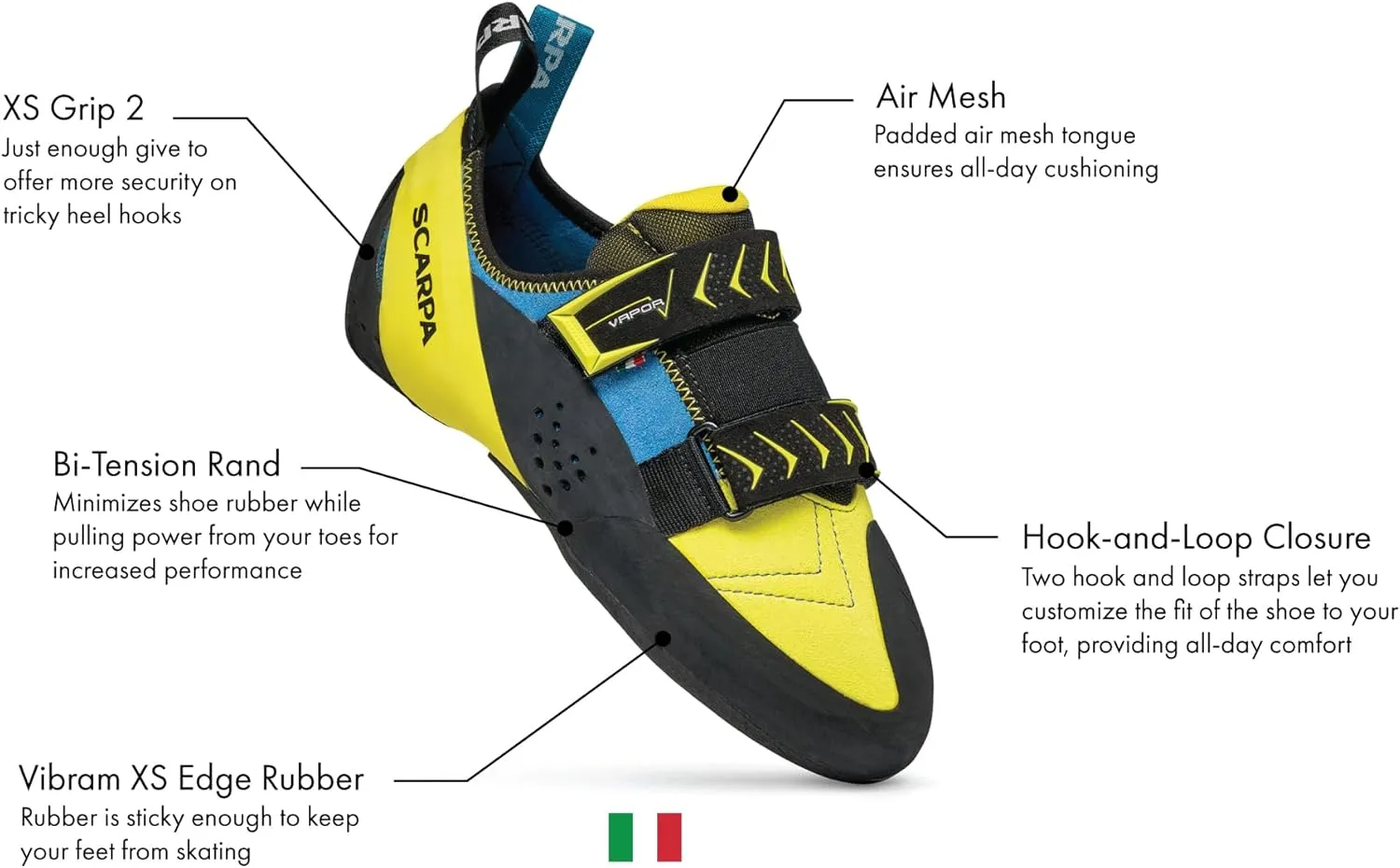 Scarpa Kids' Reflex Youth Rock Climbing Shoes for Gym Climbing and Bouldering