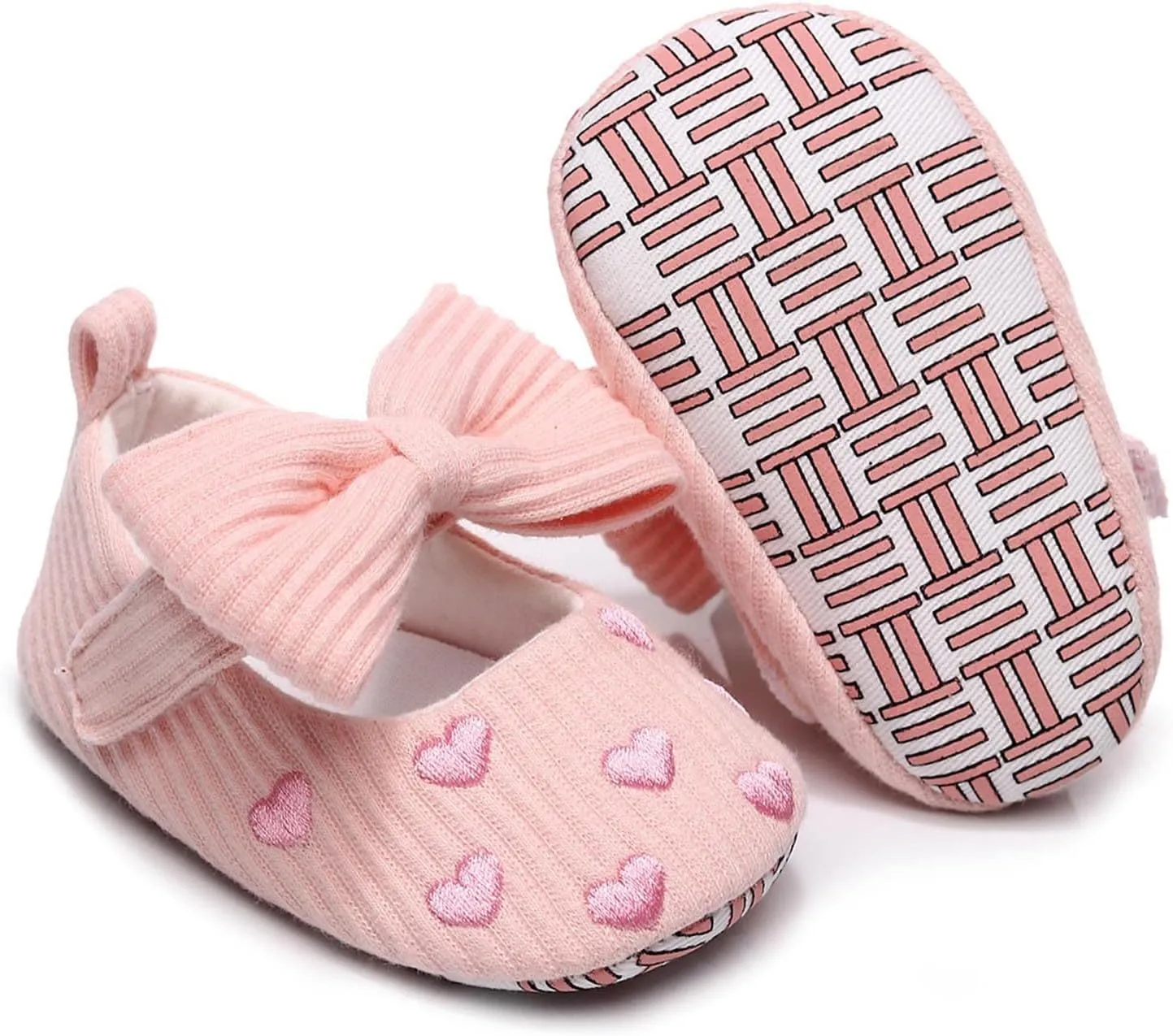 Slip on Canvas Shoes Infant Girls Single Shoes Heart Embroider Bowknot First Walkers Toddler Size 7 Tennis Shoes Boys