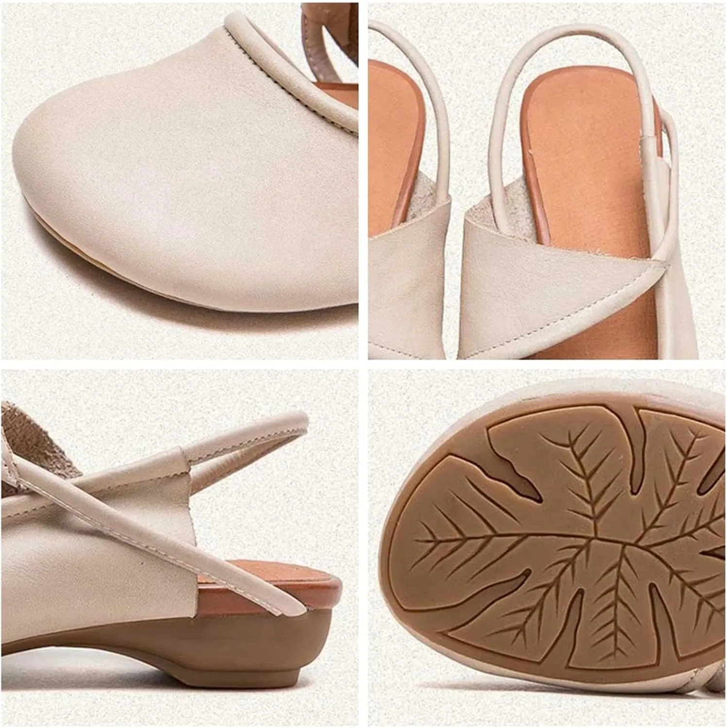 Women's Genuine Leather Moccasins - 3cm Ethnic Summer Platform Flats