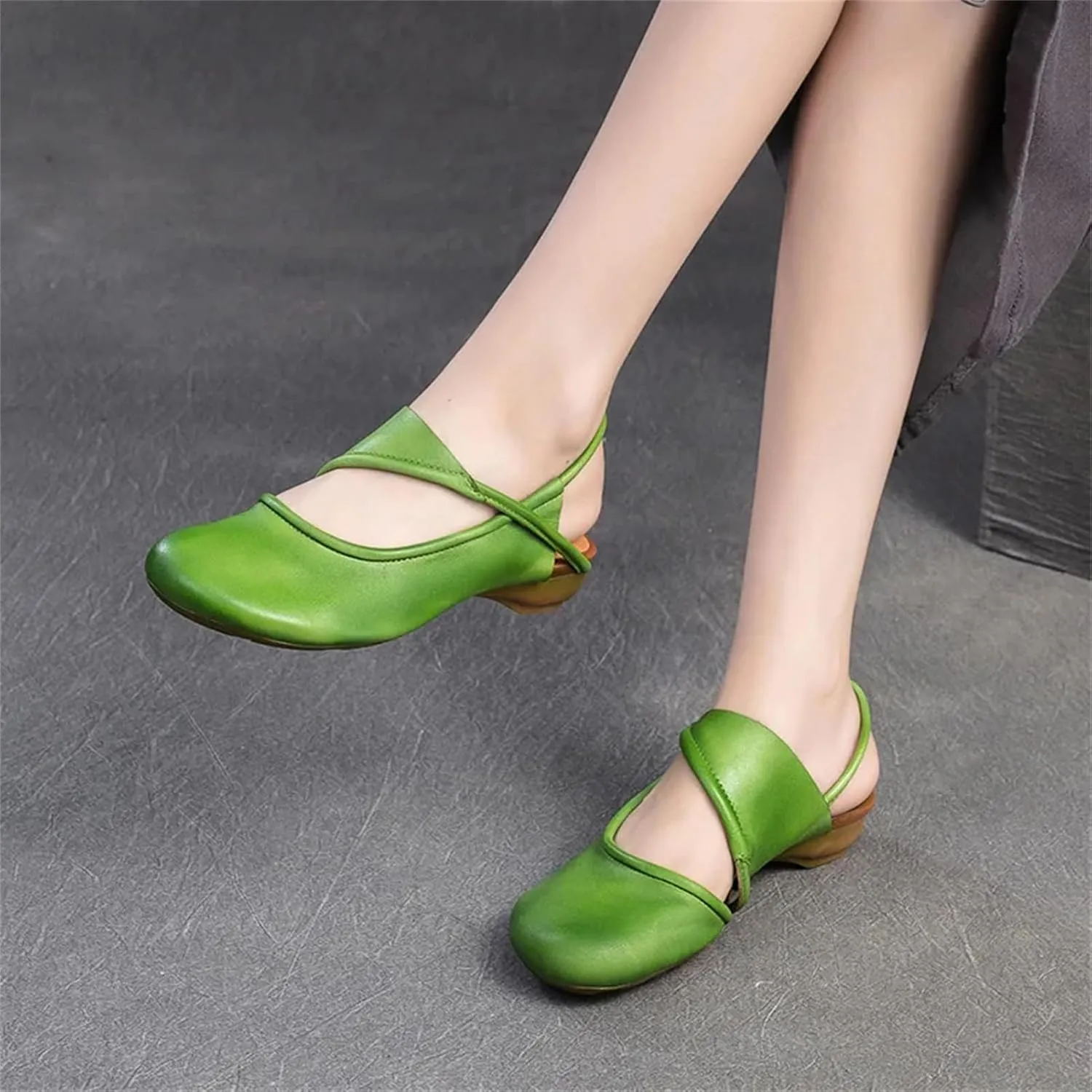 Women's Genuine Leather Moccasins - 3cm Ethnic Summer Platform Flats
