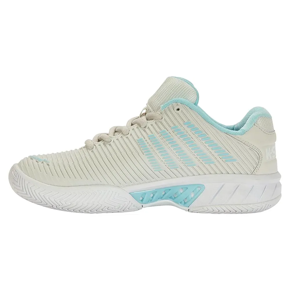 Women's Hypercourt Express 2 White and Blue Glow